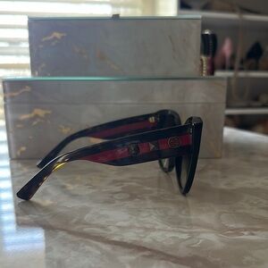 Gucci Black and Red Women's Sunglasses
